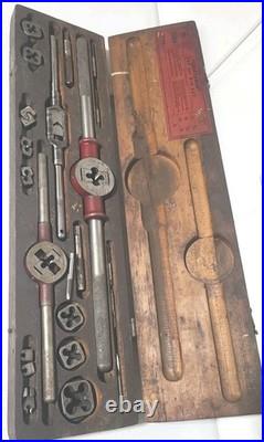 Craftsman 5504 Tap & Die Set Vintage USA Made Machinist Tool Set In Wooden Box