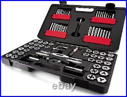 Craftsman 75Pc Inch & Metric Tap and Die Set Sae mm Hardened satin finish w case