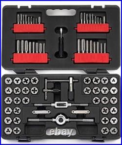 Craftsman 75Pc Inch & Metric Tap and Die Set Sae mm Hardened satin finish w case