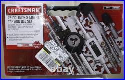 Craftsman 75pc Combination Tap & Die Carbon Steel Set (9-52377) New in Box