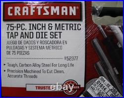 Craftsman 75pc Combination Tap & Die Carbon Steel Set (9-52377) New in Box