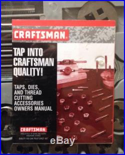 Craftsman 9-52344 37 Piece Tap And Die Set Never Used / With Owners Manual