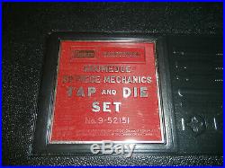 Craftsman Kromedge 59 Piece USA Made Sae Mechanics Tap & Die Set #52151