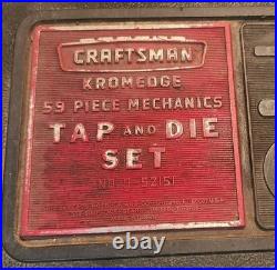 Craftsman Tap and Die Set SAE Sizing USA 9-52151 withHard Case