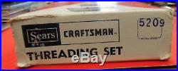 Craftsman Tap and Die Set Threading Set Vintage NOS 1970's # 5209 Kromedge 70s