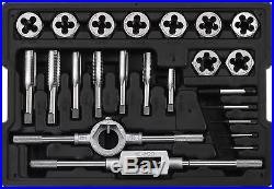 Craftsman Tap and Die Set Tool 23 Piece Standard SAE Metric Size Large Plug Taps