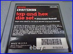 Craftsman USA 59-Piece Tap and Hex Die Set Standard Thread No 52353 Nice