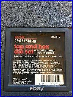 Craftsman USA Made 76 Piece Tap & Hex Die Set Usa, Sae & Metric #52377
