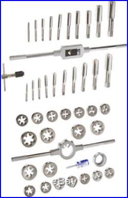 Drill America DWT45PC-SET 1/4-1 NC & NF Carbon Steel Tap and Die Set