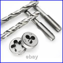 Durable M2-M18 Tap and Die Set with Handles 110 Pieces for Precision Work