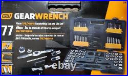 GEARWRENCH 3887 77 Piece Ratcheting Tap and Die Set, SAE/Metric New