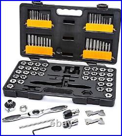 GECKWRENCH 77 Piece SAE/Metric Ratcheting Tap and Die Set -3887