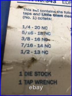 GREENFIELD LITTLE GIANT 22pc TAP AND DIE SET 343 1/4 to 1/2