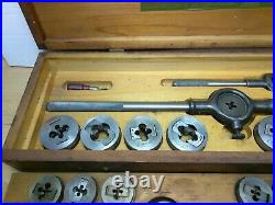 GREENFIELD LITTLE GIANT NO. 312 TAP AND DIE SET in WOOD CASE