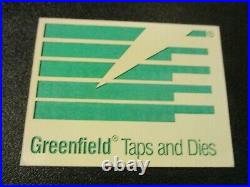 GREENFIELD TAPS & DIES SALESMAN SET 25 TAPS & 2 DIES ALL NEW 1 CARBIDE $5/pc