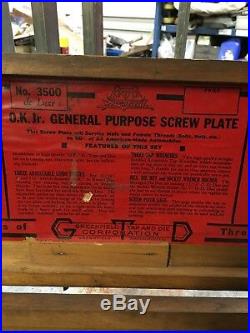 GTD Greenfield OK Jr Tap And Die Set (partial) Machinist Tool 3500 Screw Plate