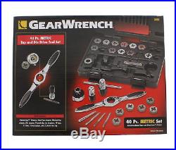 GearWrench 3886 40 PC. METRIC RATCHETING TAP AND DIE Drive Tool Set NEW