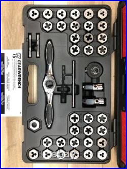 GearWrench 3887 Ratcheting Tap Die Drive Tool Set SAE Metric Units 75PC