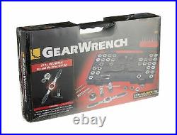 GearWrench 3887 Ratcheting Tap Die Set Sae Metric Auto Locking 75 Pc Silver New