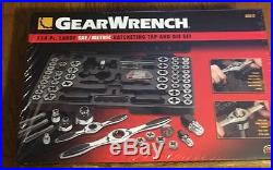 GearWrench 82812 114 Pc. Large SAE/Metric Ratcheting Tap And Die Set-NEW