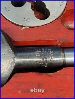 Greenfield GTD Screw Thread Die Tap Wrench Set Sae 1 7/8 3/4 5/8 9/16 1/2 1/4