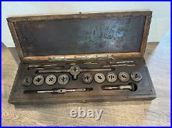 Greenfield Little Giant Adjustable Tap and Die Set Vtg 9 Dies 8 Taps