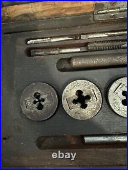 Greenfield Little Giant Adjustable Tap and Die Set Vtg 9 Dies 8 Taps