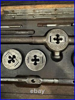 Greenfield Little Giant Adjustable Tap and Die Set Vtg 9 Dies 8 Taps