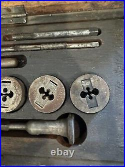 Greenfield Little Giant Adjustable Tap and Die Set Vtg 9 Dies 8 Taps