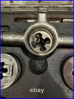 Greenfield Little Giant Adjustable Tap and Die Set Vtg 9 Dies 8 Taps