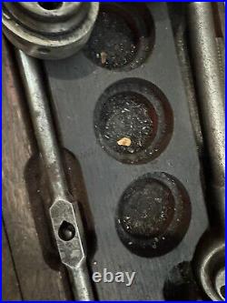 Greenfield Little Giant Adjustable Tap and Die Set Vtg 9 Dies 8 Taps