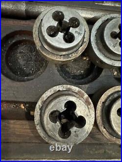 Greenfield Little Giant Adjustable Tap and Die Set Vtg 9 Dies 8 Taps
