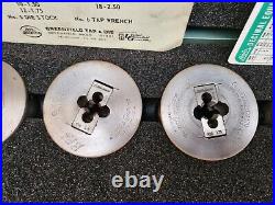 Greenfield Tap & Die Set Metric M6-M18 Little Giant GTD USA Machinist Tool