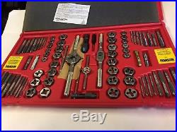 HANSON IRWIN 76 PIECE SAE & METRIC TAP AND DIE SET USA slightly USED in Case