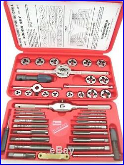 HANSON New 41 Piece Metric Tap & Die Set, 3mm to 12mm, Made in USA NOS 26317