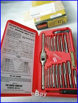 HANSON New 41 Piece Metric Tap & Die Set 3mm to 12mm Made in USA NOS 26317