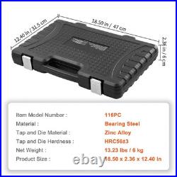 HOT Tap and Die Set, 116-Piece Include Metric and SAE Size, for Cutting Externa