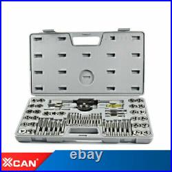 Hand Tapping Tools Screw Tap Drill Set Plastic Case Metric Tap and Die Set 60PCS