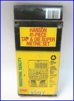Hanson Vintage Tap & Die Set 3mm Thru 12mm 26317 Complete with Original Box Irwin