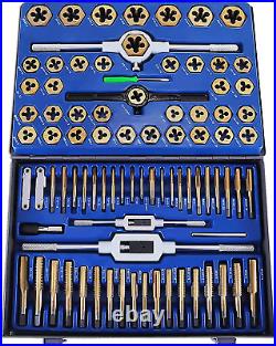 Happybuy 110Pcs Tap and Die Set, Include Metric Tap and Die Set M2-M18, Tungste