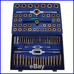 Happybuy Tap and Die Set 86PCS Combination SAE / Metric Tap and Die Kit for and