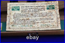 Henry L Hanson vintage #1920 12 Pc. Pipe Tap & Die Set 1/8- 1 NPT Wooden Case