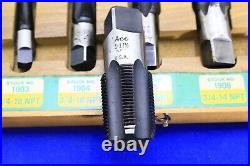 Henry L Hanson vintage #1920 12 Pc. Pipe Tap & Die Set 1/8- 1 NPT Wooden Case