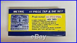 High Speed Steel HEX 41pc. Tap and Die Set METRIC HSS40MM