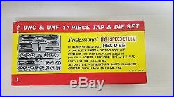 High Speed Steel HEX 41pc. Tap and Die Set SAE HSS40SAE