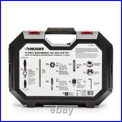 Husky Ratcheting Tap + Die Set SAE/Metric 5° Swing Arc Blow Mold Case