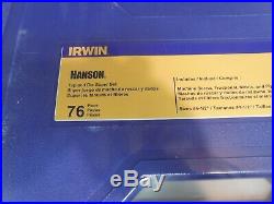 IRWIN HANSON #26376 Tap/Die Set, 76pc, NC, NF, Metric, NPT NEVER OPENED-FREE SHIP