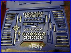 IRWIN HANSON 26376 Tap and Die Set High Carbon Steel GOOD but MISSING A FEW LOOK