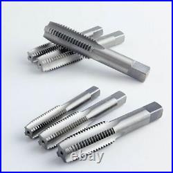 Inch Hand Screw Taps Alloy Steel Thread Cutting Die Tools Set 1/4-1 45pcs