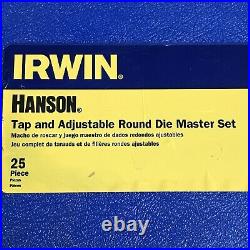 Irwin Hanson 25-piece Tap And Adjustable Round Die Master Set 98000 Never Used